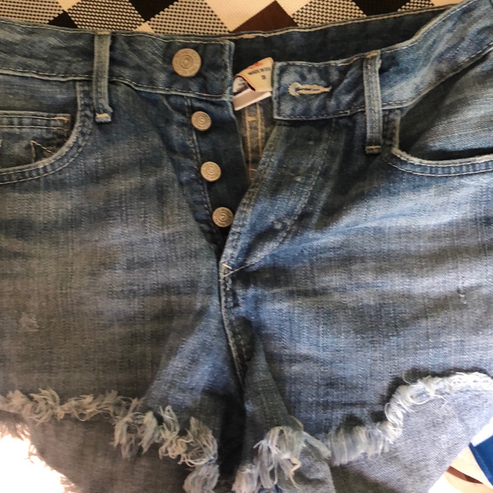 True Religion High Waisted Shorts
